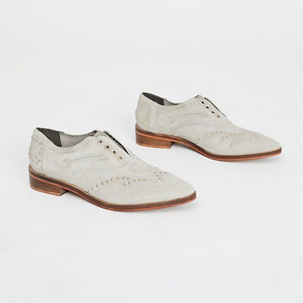 Free People Shooting Arrows Oxford - Grey Sz 39